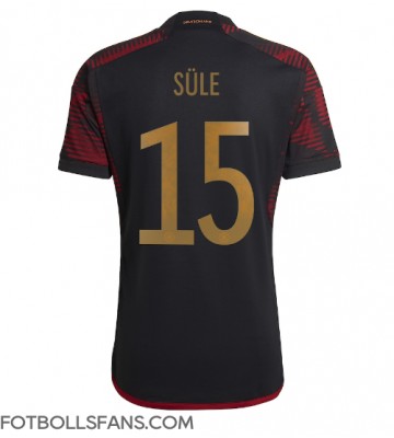 Tyskland Niklas Sule #15 Replika Bortatröja VM 2022 Kortärmad